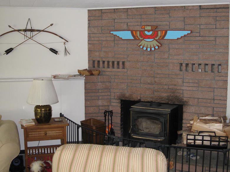 Thunderbird over fireplace